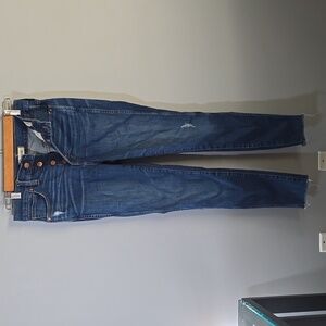 Madewell Button-fly Denim Jeans Women's Size 27 Size 4 Blue 10" High Rise Skinny